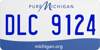 MI license plate DLC9124