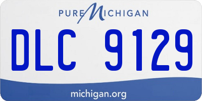 MI license plate DLC9129