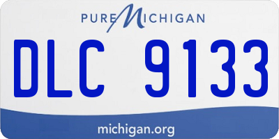 MI license plate DLC9133