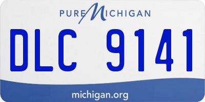 MI license plate DLC9141