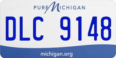 MI license plate DLC9148