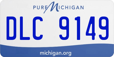 MI license plate DLC9149