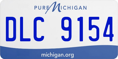 MI license plate DLC9154
