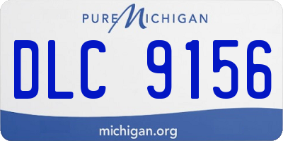 MI license plate DLC9156
