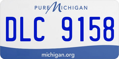 MI license plate DLC9158