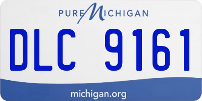 MI license plate DLC9161