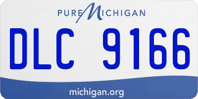 MI license plate DLC9166