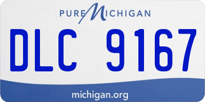 MI license plate DLC9167