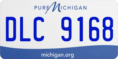 MI license plate DLC9168