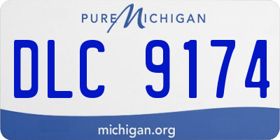MI license plate DLC9174