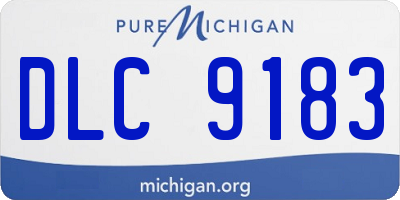 MI license plate DLC9183