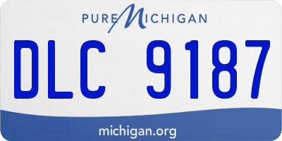 MI license plate DLC9187