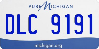 MI license plate DLC9191