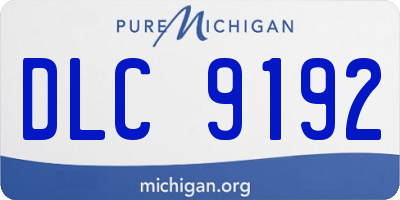 MI license plate DLC9192