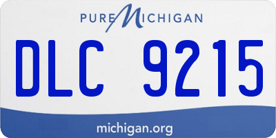 MI license plate DLC9215