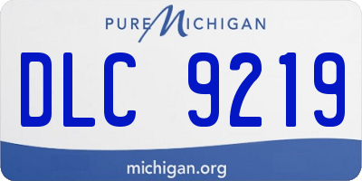 MI license plate DLC9219
