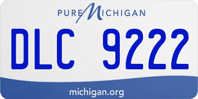 MI license plate DLC9222