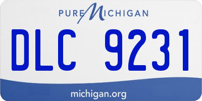 MI license plate DLC9231