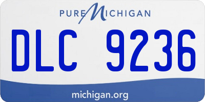 MI license plate DLC9236