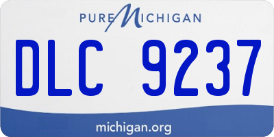 MI license plate DLC9237