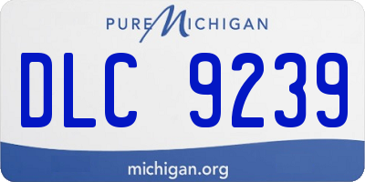 MI license plate DLC9239