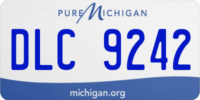 MI license plate DLC9242