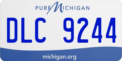 MI license plate DLC9244