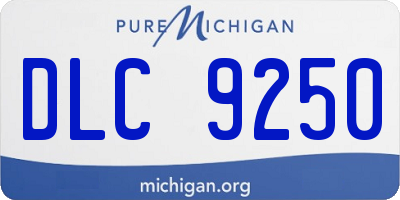 MI license plate DLC9250