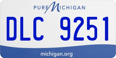 MI license plate DLC9251
