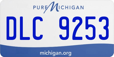 MI license plate DLC9253