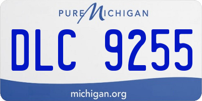 MI license plate DLC9255