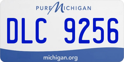 MI license plate DLC9256