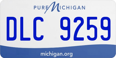 MI license plate DLC9259