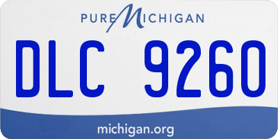 MI license plate DLC9260