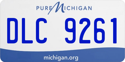 MI license plate DLC9261