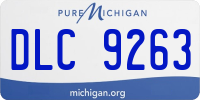 MI license plate DLC9263