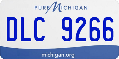 MI license plate DLC9266