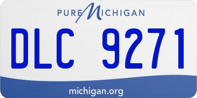MI license plate DLC9271