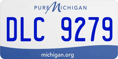 MI license plate DLC9279