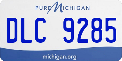 MI license plate DLC9285