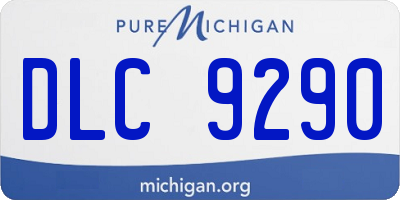 MI license plate DLC9290