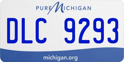 MI license plate DLC9293