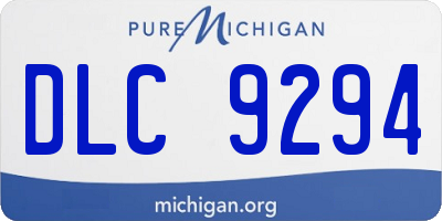 MI license plate DLC9294