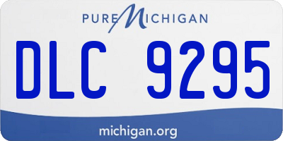MI license plate DLC9295
