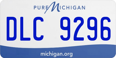 MI license plate DLC9296