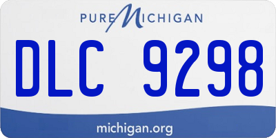MI license plate DLC9298