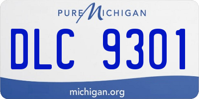 MI license plate DLC9301