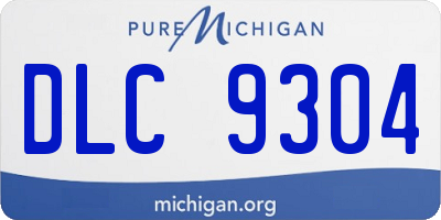 MI license plate DLC9304