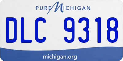 MI license plate DLC9318