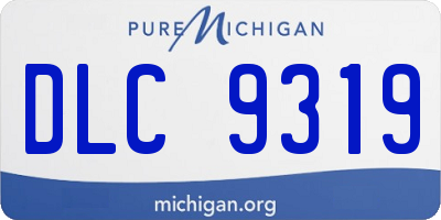 MI license plate DLC9319